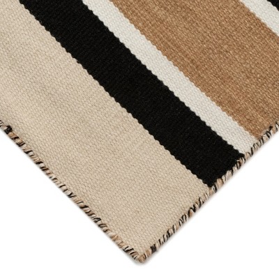 Cabana Classic Stripe Sisal 2'x8' Reversible Outdoor Rug in Blue