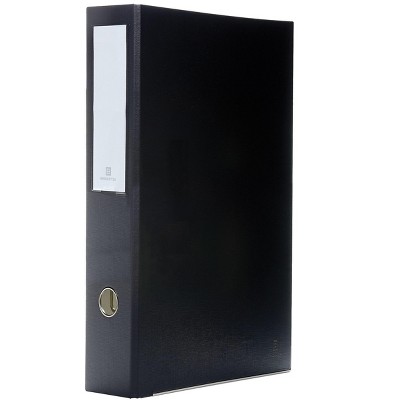 Bindertek One-Touch 2" 3-Ring Legal Binder Black 3LGLSLIMN-BK