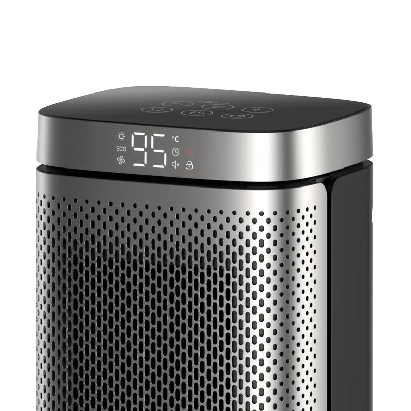 Dreo 1500W Atom Core PTC Heating Oscillating&#160;Tabletop Space Heater with Remote - Silver, 3 of 7