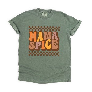 Simply Sage Market Women's Mama Spice Checkered Short Sleeve Garment Dyed Tee - 1 of 4