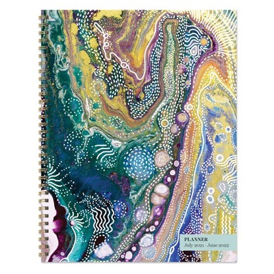 2021-22 Academic Planner 11"x8.5" Geode Kiss Daily/Weekly/Monthly - The Time Factory