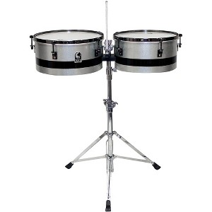 Toca Eric Velez Signature Timbales with Stand 14 in./15 in. Gun Metal Glitter - 1 of 1