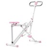 Sunny Health & Fitness Upright Row and Ride Exerciser Rowing Machine - Pink - 3 of 4