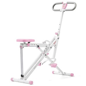 Sunny Health & Fitness Upright Row and Ride Exerciser Rowing Machine - Pink - 1 of 4