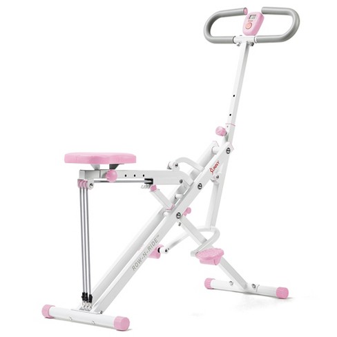 Sunny Health & Fitness Upright Row And Ride Exerciser Rowing Machine - Pink  : Target