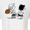 Women's - Peanuts - Marcie Patty Football Cropped Graphic T-Shirt - 2 of 4