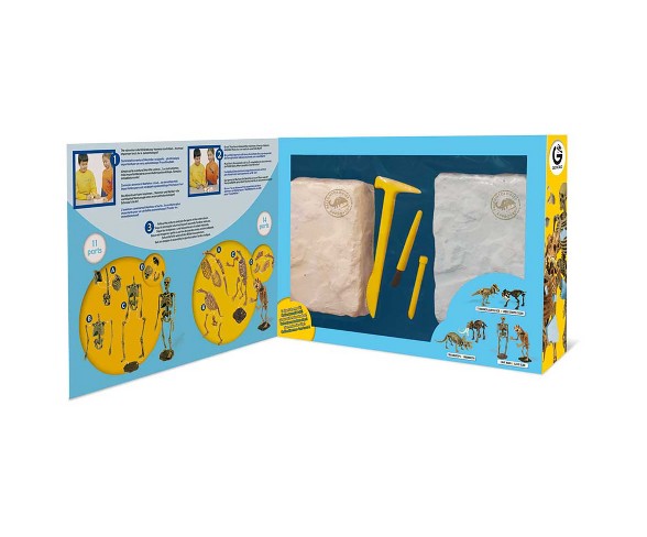 Geoworld Double Excavation Kit Ice Age - Cave Man & Cave Bear