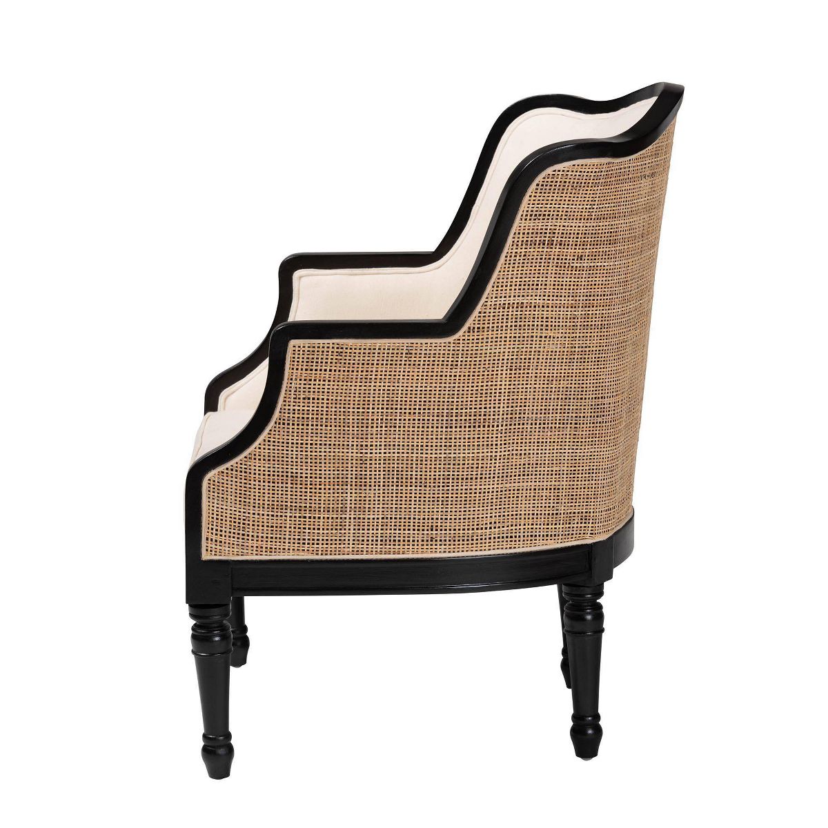 bali & pari Elizette Fabric and Wood Accent Chair - thumbnail 4