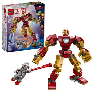 LEGO Marvel Iron Man Mech vs. Ultron Superhero Building Toy Set 76307