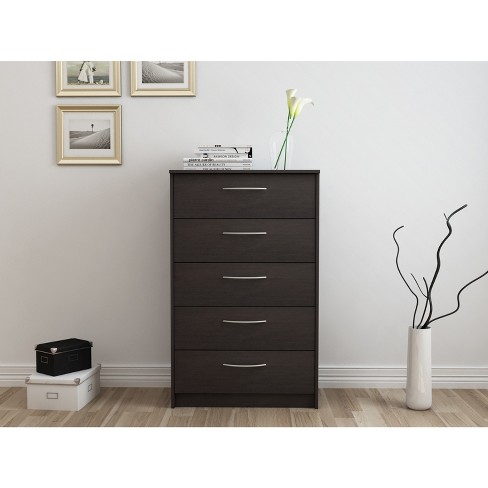 Addison 5 Drawer Chest Black Brown Loft 607 Target