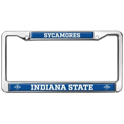 Indiana State Sycamores Logo Full Size Standard License Plate Metal Frame