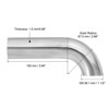Unique Bargains 304 Stainless Steel Hose Fitting 90 Degree Mandrel Sanitary Exhaust Elbow - 2 of 4