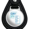 CUNY School of Public Health SPH Logo Black Leather Keychain - 3 of 4