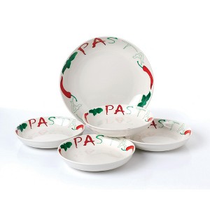 Lorren Home Trends Familia 5 Piece Porcelain Pasta Set - 1 of 4