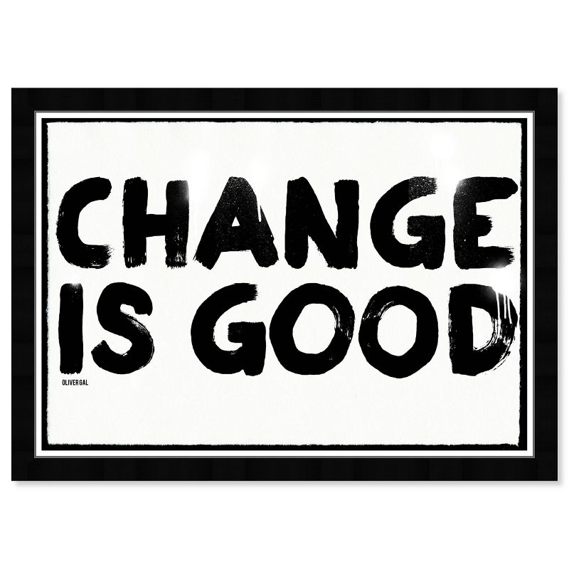 19&#34; x 13&#34; Change is Good Motivational Quotes Framed Wall Art Black - Hatcher and Ethan, 4 of 7
