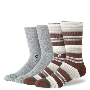 Stance Men's Serape Crew Socks 2pk - Gray 6-12 - 1 of 4