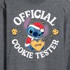Men's - Lilo and Stitch - Christmas Official Cookie Tester Long Sleeve Graphic T-Shirt - 2 of 4