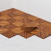 Gulches 12-Diagonal Slat Interlocking Deck Tiles (Set of 10), Acacia Wood, for Indoor/Outdoor Patios, Decks, Bathrooms - 4 of 4