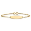 Black Bow Jewelry Children's Figaro Chain Oval I.D. Bracelet in 14k Yellow Gold - 6 Inch - 3 of 4