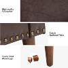 Set of 2 Bonita Transitional Vegan Leather Armchair with Removable Seat Cushion and  Nailhead Trims | ARTFUL LIVING DESIGN - 4 of 4
