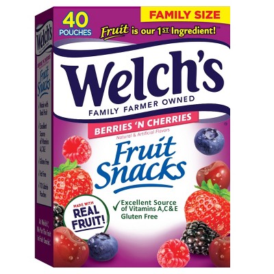 WELCH'S Fruit Snacks Berries 'n Cherries - 32oz/40ct