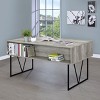 PAGED Industrial Gaming Desk with Open Shelf & 4 Drawers, Rectangular Home Office Desk with Metal Legs for Living Room - 2 of 4