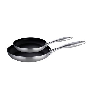 Scanpan CTX 2 Piece Nonstick Fry Pan Set, 8" & 10.25", Stainless - 1 of 4