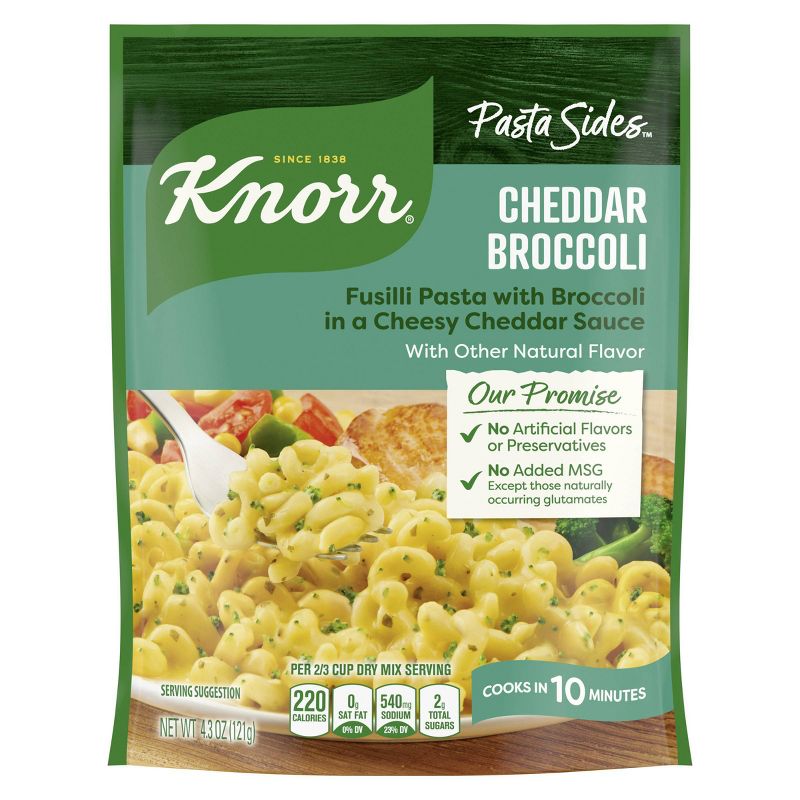 Knorr Pasta Sides Fusili with Cheddar Broccoli - 4.3oz, 3 of 10