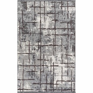 Hauteloom Mace Living Room, Bedroom Area Rug - Contemporary - Slate Blue, Charcoal, Cream - 9'10" x 13' - 1 of 4