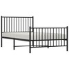 vidaXL Metal Bed Frame with Headboard and Footboard Black 39.4 in.x74.8 in. Twin - 3 of 4