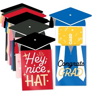 Big Dot of Happiness Assorted Cap and Gown Graduation Gift Card Holders  with Envelopes, Grad Cash Money & Gift Card Sleeves, Nifty Gifty Pack, 8 ct