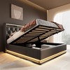 PAGED Upholstered Bed with 360 Surround LED Function, Storage Bed with USB Type-C Ports, Noise Free - 4 of 4