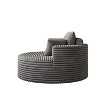 50'' Corduroy Sleeper Chair Sofa, Fluffy Single Modular Couch with Cylindrical Pillow, Modern Lounge Seating for Living Room, Bedroom, or Studio - 3 of 4
