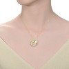 Guili Sterling Silver Gold Plated Necklace with Round Freshwater Pearl Pendant, an elegant accessory for a sophisticated style statement. - 3 of 3