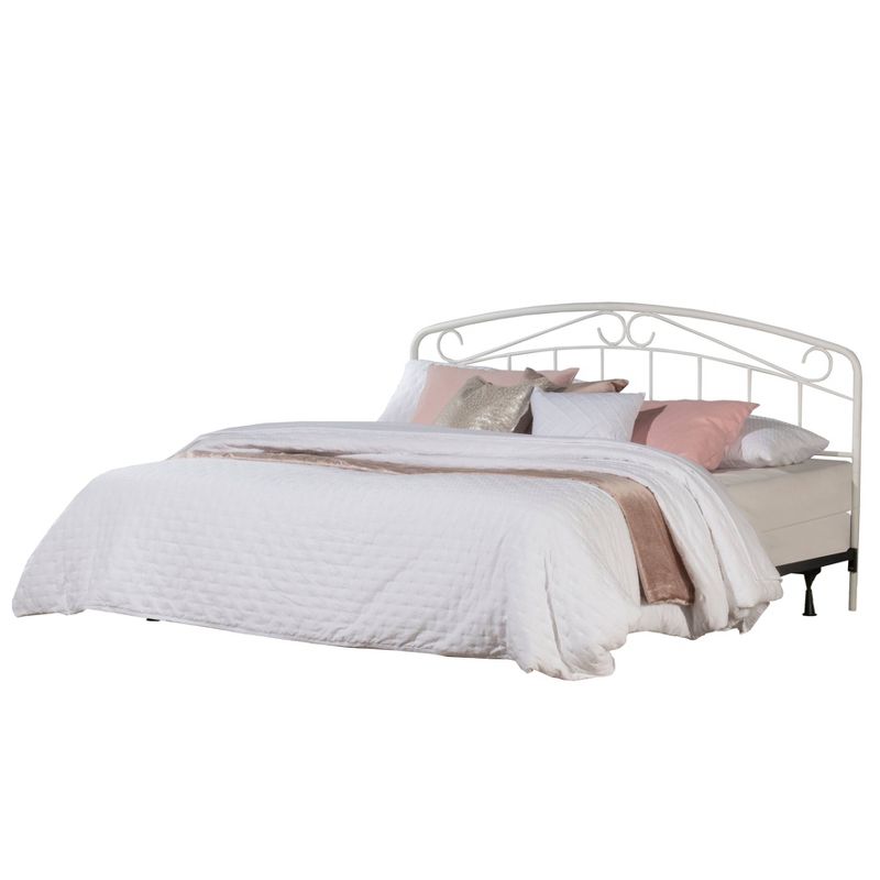Jolie Metal Arched Scroll Design Headboard and Bed Frame White - Hillsdale Furniture, 1 of 14