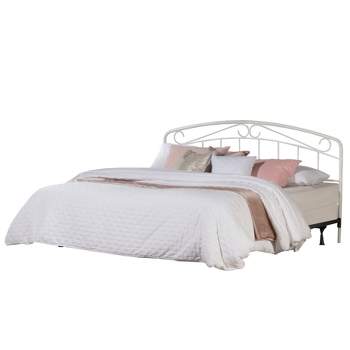 Jolie Metal Arched Scroll Design Headboard and Bed Frame White - Hillsdale Furniture