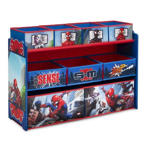 Delta Children Marvel Spider Man Deluxe 9 Bin Design and Store Toy Organizer