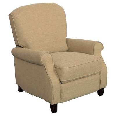 Noah Beige Linen Press-Back Recliner - Corliving