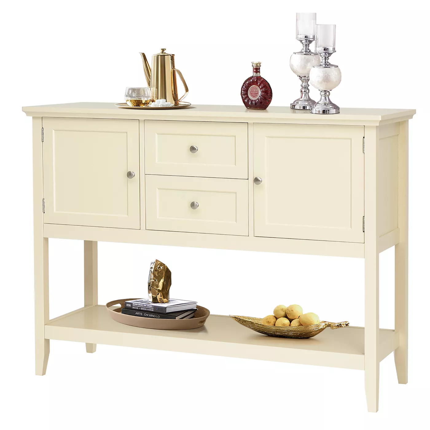 Costway Sideboard Buffet Table Wooden Console Table