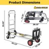 NAYSAYE 3 in 1 Convertible Hand Truck and Dolly Foldable Cart with Flat Free Rubber Wheels for Easy Transport, Black, 21.45"*40.9"*18" - 2 of 4