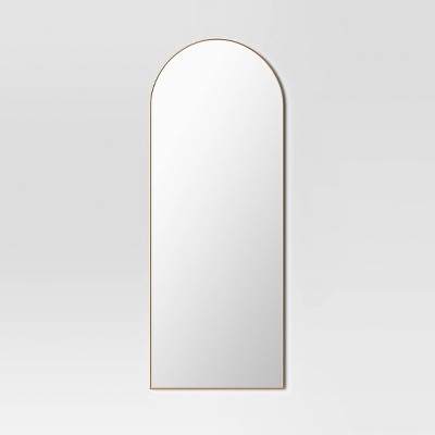 28&#34; x 72&#34; XL Arch Wall Mirror Brass - Threshold&#8482;