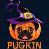 Men's Design By Humans Pugkin Pumpin Halloween By trantanphat95 T-Shirt - 2 of 4