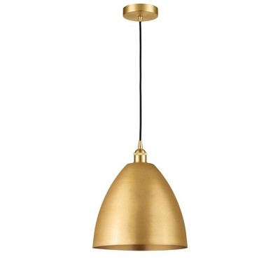 Edison Dome - 1 Light Cord Hung Mini Pendant In Industrial Style-14.75 Inches Tall and 12 Inches Wide