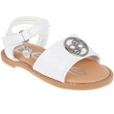 bebe Girls' Sandals - Open Toe Flat Sandals for Girls, Stylish and Comfy Sandals (Toddler/Little Girl/Big Girl)