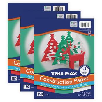 Multipack of 3 - Crayola Construction Paper Shapes 9X12-48