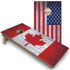 Skip's Garage Canada & USA Flag Cornhole Board Set, Includes 2 Boards, 8 Bags - 1 of 4