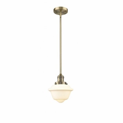 Oxford - 1 Light Stem Hung Mini Pendant In Traditional Style-8 Inches Tall and 7.5 Inches Wide