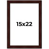 PosterPalooza | Distressed Brown Picture Frame - UV Acrylic, Foam Board Backing, Hanging Hardware - 2 of 4
