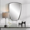 Uttermost Crest Curved Iron Mirror – Soft Satin Black Frame with 1" Bevel, 25.25"×36", Indoor Use - 2 of 4