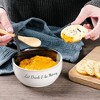 Pavilion Gift Company - Eat & Drink - 4.5" Ceramic Bowl with Bamboo Spoon - Dining Bowls - 2 of 4